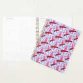 Elegant birds Pattern Spiral Planner (Devant avec enveloppe)