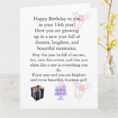 Elegant Birthday Card for Her – Personalized Greet Kaart (Gele Bloem)