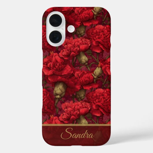 Elegant Birthday Gift Carnation Flower Name Case-Mate iPhone Case (Achterkant)