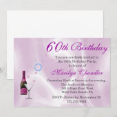 Elegant Birthday Party Invitation Kaart (Voorkant / Achterkant)