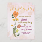 Elegant Birthday Party Invitations (Devant / Derrière)