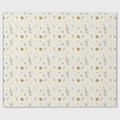 Elegant Birthday Presents & Champagne Gift Wrap Cadeaupapier (Vlak)