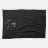 Elegant Black 80 dus wat grappig citeert de 80ste  Theedoek (Horizontaal)