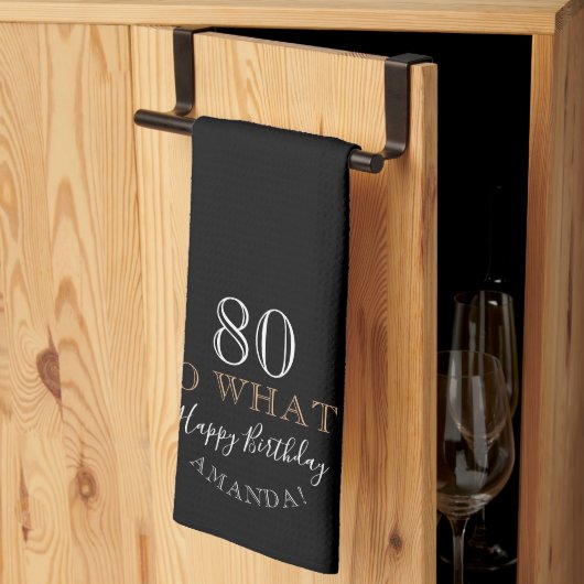 Elegant Black 80 dus wat grappig citeert de 80ste  Theedoek (Derde Gevouwen)