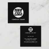 elegant Black, aangepast zakelijke Logo, professio Vierkante Visitekaartje (Voorkant / Achterkant)