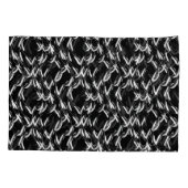 Elegant Black Abstract Floral Gold Monogramed Kussensloop (Achterkant)