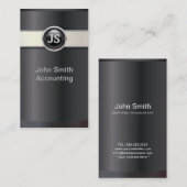 Elegant Black Accountant Visitekaartje (Voorkant / Achterkant)
