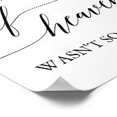 Elegant Black als de hemel niet zo ver weg was Poster (Hoek)