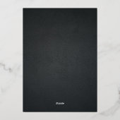 Elegant Black and Gold Classy Chic Modern Wedding Folie Uitnodiging (Achterkant)