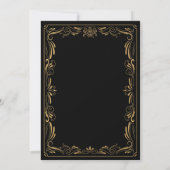 Elegant black and gold Gothic wedding Invitation (Dos)