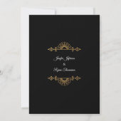 Elegant black and gold Gothic wedding Invitation (Dos)