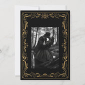 Elegant black and gold Gothic wedding Invitation (Dos)