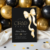 Elegant Black and Gold Graduation Invitation