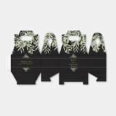 Elegant Black and Gold Greenery Weddenschap Hartel Bedankdoosjes (Uitgevouwen)