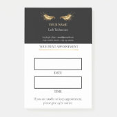 Elegant black and gold Lash appointment Post-it® Notes (Voorkant)