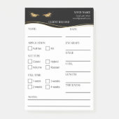 Elegant black and gold Lash Client  Post-it® Notes (Devant)