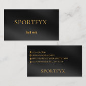 Elegant Black and Gold Minimalist Business Card | Visitekaartje (Voorkant / Achterkant)