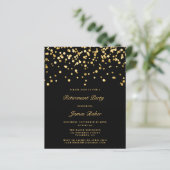 Elegant Black and Gold Script Retirement Party (Staand voorkant)