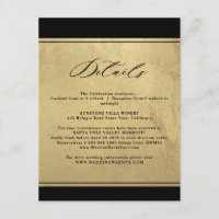 Elegant Black and Gold Wedding Details Enclosure C