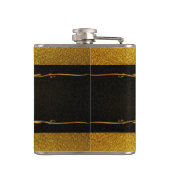 Elegant Black and Gold Wedding Flask Heupfles (Achterkant)