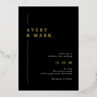 Elegant Black and Gold Wedding