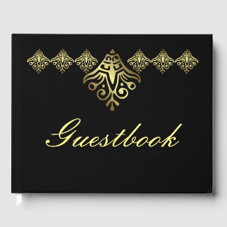 Elegant Black and Gold Wedding Gastenboek
