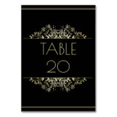 Elegant Black and Gold Wedding Kaart (Achterkant)