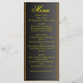 Elegant Black and Gold Wedding Menu (Devant)