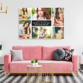 Elegant Black and White Afstuderen Photo Collage Canvas Afdruk (Insitu (Woonkamer))