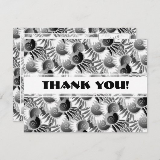 Elegant Black and White Art Deco 1920s Glamor Briefkaart (Voorkant / Achterkant)