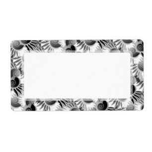 Elegant Black and White Art Deco 1920s Glamor Etiket