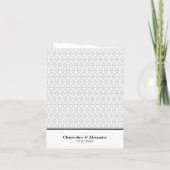 Elegant Black and White Art Deco Style Bedankkaart (Achterkant)