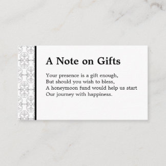 Elegant Black and White Art Deco Style Informatiekaartje