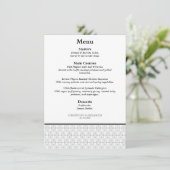 Elegant Black and White Art Deco Style Menu (Staand voorkant)