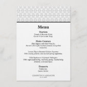 Elegant Black and White Art Deco Style Menu (Voorkant)