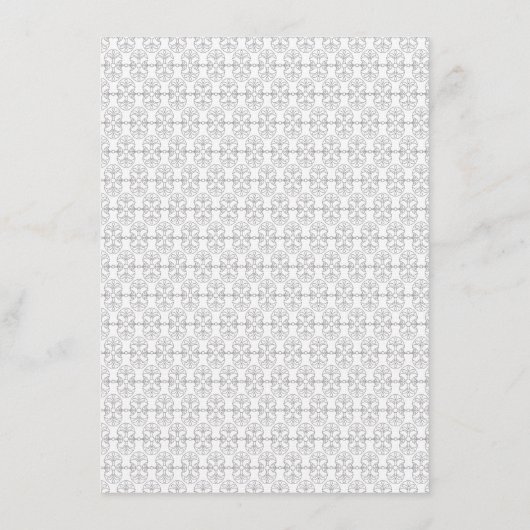 Elegant Black and White Art Deco Style Menu (Achterkant)