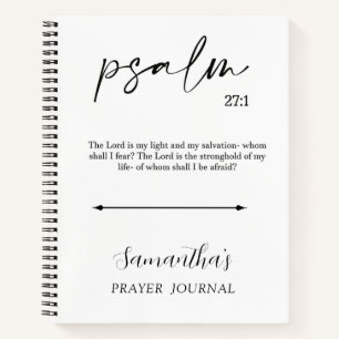 Elegant Black and White Bijbel Verse Prayer Journa Notitieboek