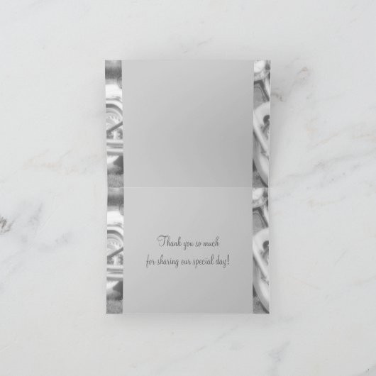 Elegant Black and White Biker Weddenschap Bedankt (Binnen)