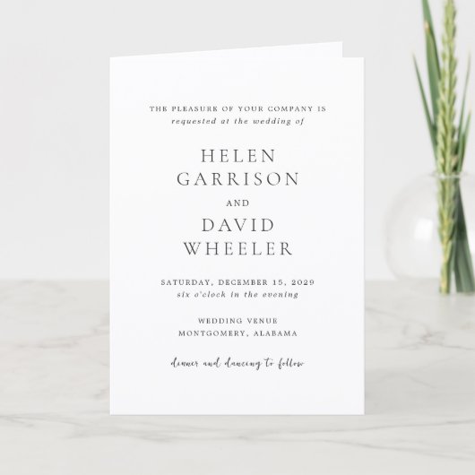 Elegant Black and White Classic Wedding (Voorkant)