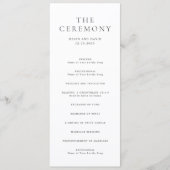 Elegant Black and White Classic Wedding Programma (Voorkant)