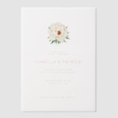 Elegant Black and White Floral Wedding Invitation (Recto)
