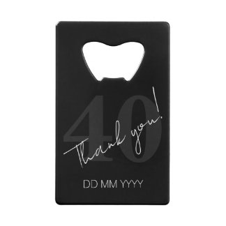 Elegant Black and White Forty 40th Birthday