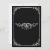 Elegant black and white Gothic wedding Invitation (Dos)