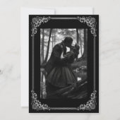 Elegant black and white Gothic wedding Invitation (Dos)