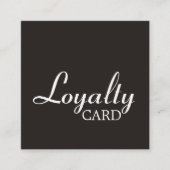 Elegant Black and White Handwrite Loyalty Kaart (Voorkant)
