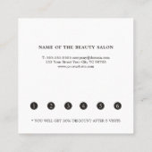 Elegant Black and White Handwrite Loyalty Kaart (Achterkant)