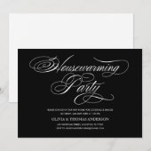 Elegant Black and White Housewarming Invitations Kaart (Voorkant / Achterkant)