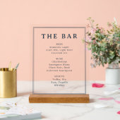 Elegant Black and White Menu Sign (Mariage)