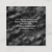 Elegant Black and White Minimalist Vierkante Visitekaartje (Achterkant)