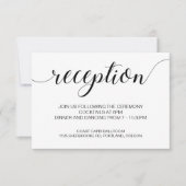 Elegant Black and White Modern Wedding Kaart (Voorkant)